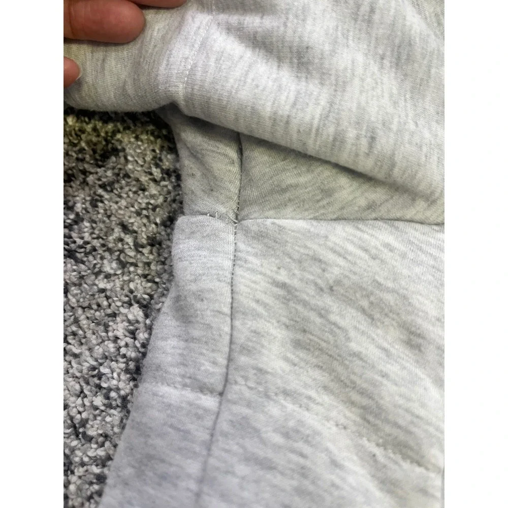 Three Dots Womens Heather Gray Quilted Full Zip Mock Neck Jacket Size S‎